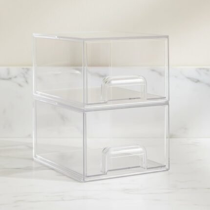 Clear Stackable Acrylic Storage Drawer Bins