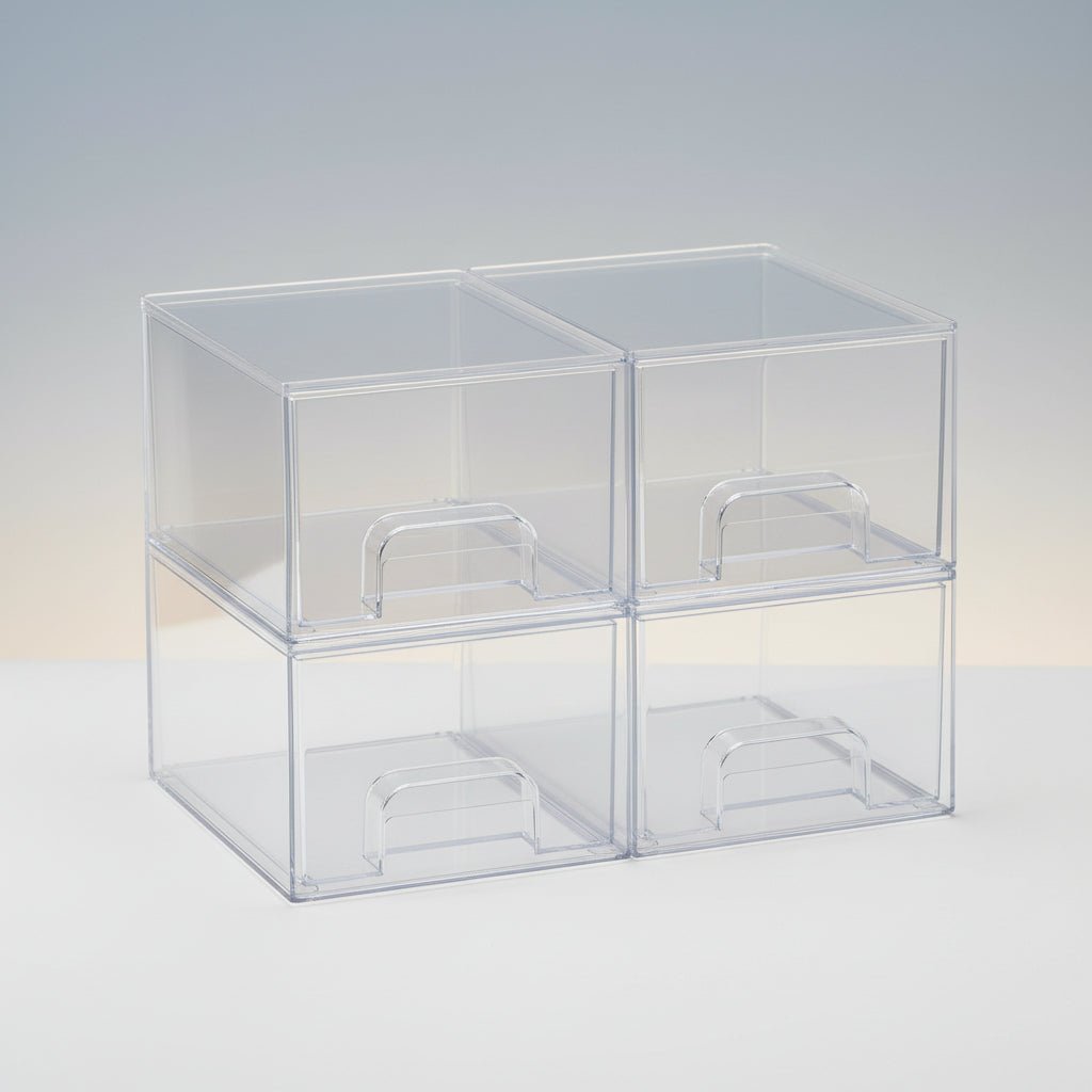 Clear Stackable Acrylic Storage Drawer Bins - Image 2