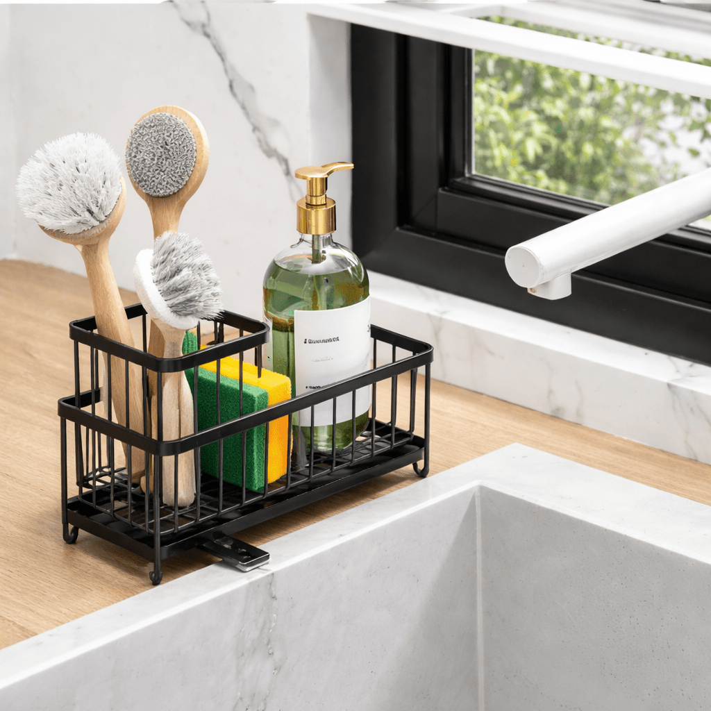 Sink Caddy Stainless Steel Kitchen Organizer - Image 3